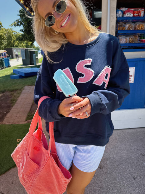 American Honey Crew Pullover // Navy